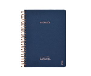 Blokker & Notisbøker - KOZO Squared Notebook A5 Premium Navy - 321901