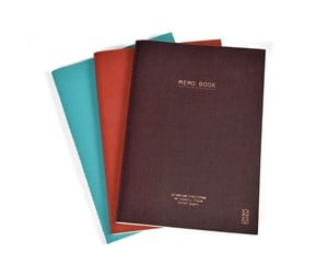 Blokker & Notisbøker - KOZO Memo Book A5 3 Pack Coffee Bric Steel Blue - 321701