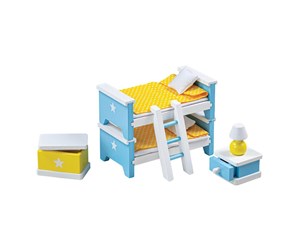 Dukker, Bamser & Utstyr - Tidlo Wooden Dollhouse Furniture Child's Bedroom 3 Pieces. - T0223