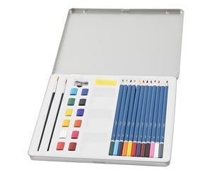 Arts & Crafts - Tilbehør - Nassau Aquarel painting set 28 pcs. in tin box - AR0525/GE