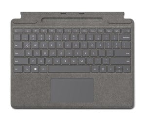 Tastatur - Microsoft Surface Pro Signature Keyboard - keyboard - with accelerometer touchpad Surface Slim Pen 2 storage and charging tray - QWERTZ - German - platinum Input Device - Tastatur - Tysk - Grå - 8XB-00190