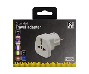 Diverse kabel - Deltaco Travel adapter UK/US/Italy/Switzerland - EU 250V - 95300