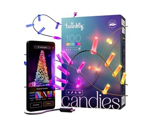 Smarthus - Twinkly Candies - string lights - LED x 100 - 7 W - RGB light - candle - transparent - TWKC100RGB-T