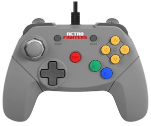 Spill - Tilbehør - Retro Fighters Brawler64 Wired - Grey - Controller - Nintendo 64 - 649906085713