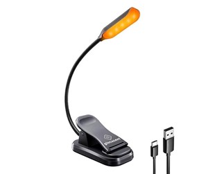 Lamper - Glocusent Wireless lamp clip-on book light USB-C (Black) - GLCSNTBL101B