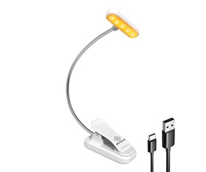 Lamper - Glocusent wireless lamp with clip USB-C 650mAh timer (white) - GLCSNTA1806