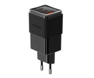 Mobil - Adaptere og ladere - Mcdodo Charger GaN 65W CH-1501 2x USB-C USB-A (black) - CH-1501