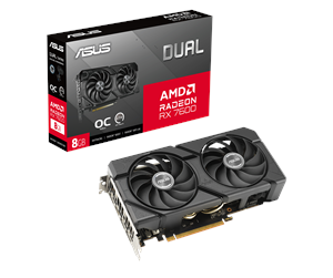 Grafikkort - ASUS Radeon RX 7600 DUAL EVO OC - 8GB GDDR6 RAM - Grafikkort - 90YV0LD0-M0NA00