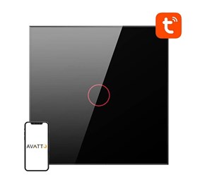 Smarthus - Avatto Smart Light Switch ZigBee LZTS02-EU-B1 1 Way No Neutral TUYA (black) - LZTS02-EU-B1