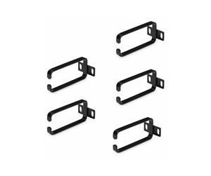 Rackskap - StarTech.com 5-Pack 1U Vertical Cable Management D-Ring Hooks Cable Manager For 19" Server Racks/Cabinets Network Rack Wire Organizers Cable Guide Rings - cable management ring (vertical) - 1U - CMHOOK1UN5PK