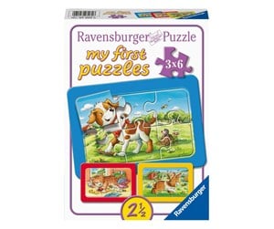 Puslespill - Ravensburger Jigsaw puzzle My Animal Friends 3x6 pcs. Gulv - 070626