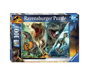 Puslespill - Ravensburger Jurassic World Dominion Jigsaw Puzzle XXL 100 pcs. Gulv - 133413