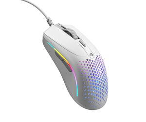 Mus - Glorious Model O 2 Mini - Matte White - Gaming mus - Optisk - 5 - Hvit med RGB lys - GLO-MS-OMV2-MW