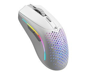 Mus - Glorious Model O 2 Mini Wireless - Matte White - Gaming mus - Optisk - 5 - Hvit med RGB lys - GLO-MS-OMWV2-MW