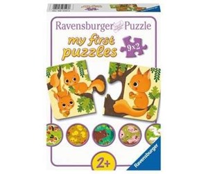 Puslespill - Ravensburger Animals and their Little Ones Puzzle 9x2pcs. - 31238