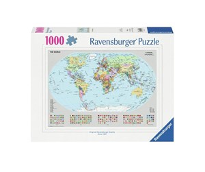 Puslespill - Ravensburger Jigsaw puzzle Political World Map 1000 pcs. - 120000655