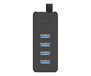 USB-hub - ORICO W5P-030 USB to 4x USB 3.0 Hub Adapter (black) USB-hub - USB 3.0 - 4 porter - Svart - W5P-U3-030-BK-EP-IP