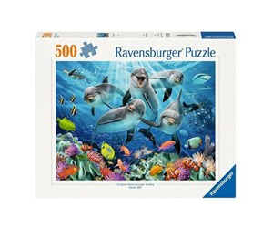 Puslespill - Ravensburger Jigsaw puzzle Dolphins in the Coral Reef 500 pcs. - 120002000