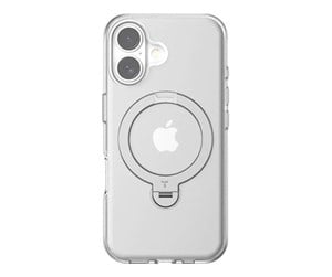 Mobil - Deksel og etui - Torras Ostand Spin Case for iPhone 16 (Transparent) - X00FX1978