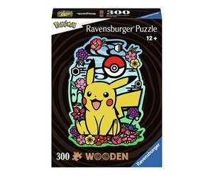 Puslespill - Ravensburger Wooden Jigsaw Puzzle Pokémon Pikachu 300 pcs. - 120007616