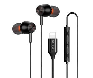 Hodetelefoner - Mcdodo Wired earphones HP-3480 lightning (black) - HP-3480