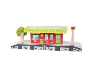 Treleker - Bigjigs Wooden Rails - Village Station - BJT190