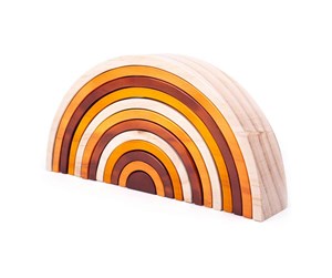 Babyleker - Bigjigs Large Wooden Stack Rainbow - 33037