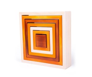 Babyleker - Bigjigs Wooden Square Stacking Toy - 33038