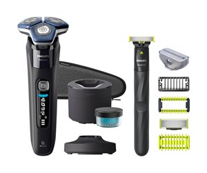 Barbermaskin - Philips Barbermaskin 7000 Series S7886 - shaver - ink black - with Phillips OneBlade - S7886/78