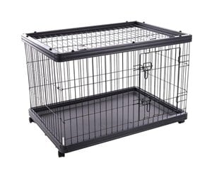 Hund - FLAMINGO - Dogkennel on Wheels Pasy - Black - 97.5 x 66.5 x 69cm - 540058517243