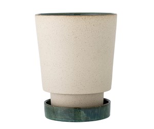 Dekorasjon - Bloomingville - Idril Flowerpot w/Saucer - Stoneware - 82062369