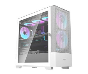 Kabinett - Darkflash DK415 computer case + 2 fans (white) - Kabinett - Miditower - Hvit - DK415 White + 2 fans