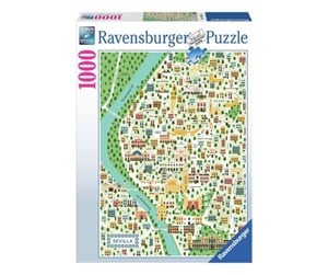 Puslespill - Ravensburger Jigsaw Puzzle Map Of Seville 1000pcs. - 176076