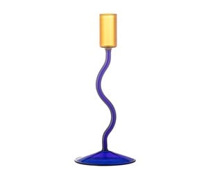 Dekorasjon - Bloomingville - Ada Candle Holder - Blue - Glass - 82061452