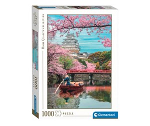 Puslespill - Clementoni Jigsaw Puzzle Himeji Castle in Spring 1000pcs. - 39819