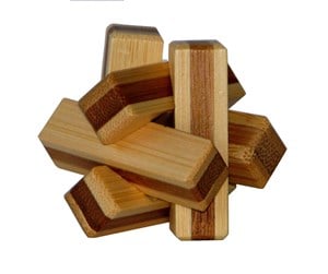 Puslespill - Eureka 3D Bamboo Brain Puzzle Firewood 3D Puslespill - 52473130