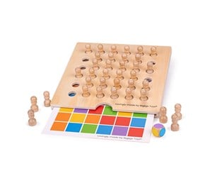 Brettspill & Puslespill - Bigjigs Wooden Coloring Memo Game - 34005