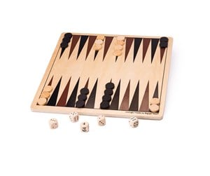 Brettspill & Puslespill - Bigjigs Backgammon Wooden Board Game - 34008