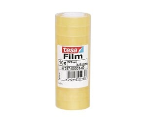 Tape & Lim - tesa film office tape - 15 mm x 33 m - transparent (pack of 10) - 57387-00001