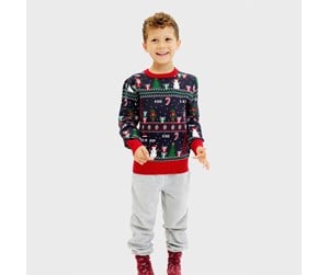 Julegensere - Jule-Sweaters - Vintage gaming sweater kids - 1/2Y - 5740009927834