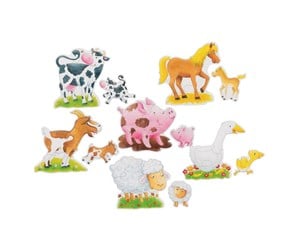 Puslespill - Goki Wooden Jigsaw Puzzle Farm Animals 25 pcs. - 57414