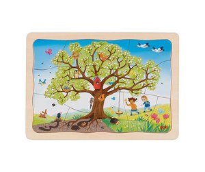 Puslespill - Goki Wooden Jigsaw Puzzle My Apple Tree 32 pcs. Tre - 57346