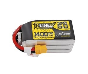 Fjernstyrt - Gens ace &Tattu R-Line 5.0 1400mAh 22.2V 150C 6S1P XT60 battery - TAA14006S15X6