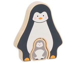 Puslespill - Goki Wooden Puzzle Standing Penguin 2 pcs. Tre - 57333