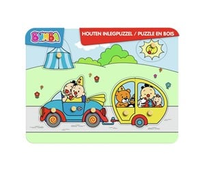 Puslespill - Studio 100 Bumba Wooden Puzzle Car Tre - MEBU00004540