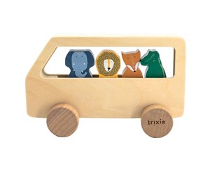 Babyleker - Trixie Wooden Animal Bus 5pcs. - 36-272