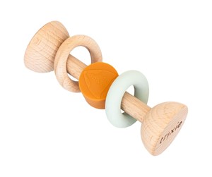 Babyleker - Trixie Wooden Silicone Rattle - Mr. Fox - 36-238