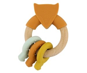 Babyleker - Trixie Wooden Silicone Activity Ring - Mr. Fox - 36-251