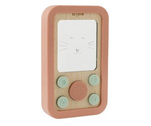 Babyleker - Trixie Wooden Silicone Baby Phone - Mrs. Cat - 36-245