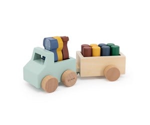 Babyleker - Trixie Wooden Animal Car with Trailer - 36-807